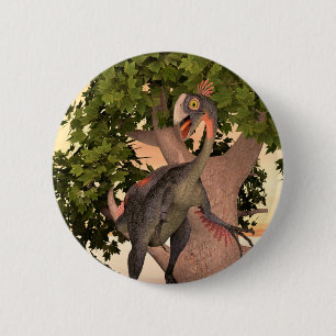 Kinder Gigantoraptor Dinosaurier Abenteuer Kunst Button