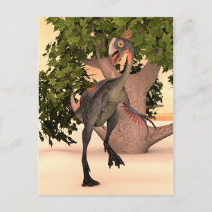 Kinder Gigantoraptor Dinosaurier Abenteuer Kunst Postkarte