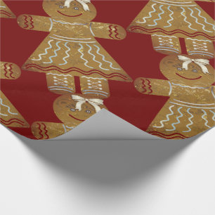 Kinder Gingerbret Girly II Weihnachten Geschenkpapier