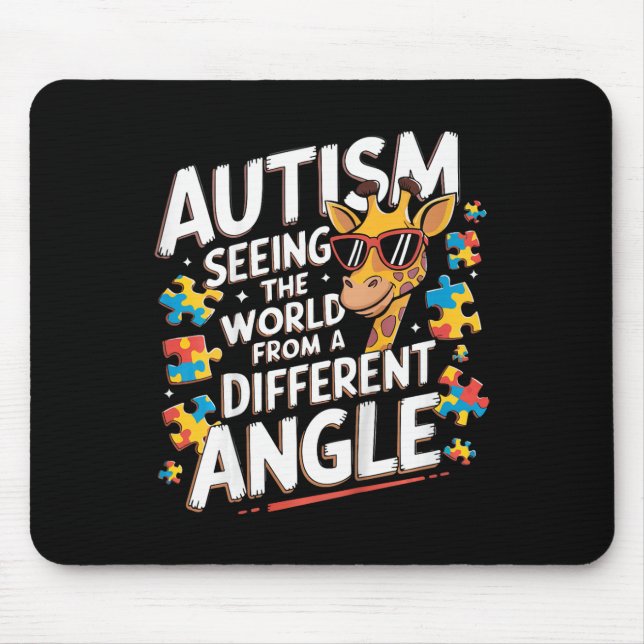 Kinder Giraffe Autismus sehen Welt anders Winkel A Mousepad (Vorne)