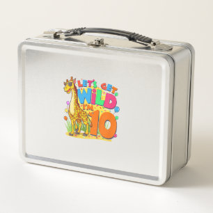 Kinder Giraffe Geburtstagsparty 10 Jahre Junge 10. Metall Brotdose