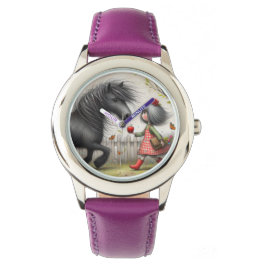 Kinder-Girls-Watch, Pony Armbanduhr