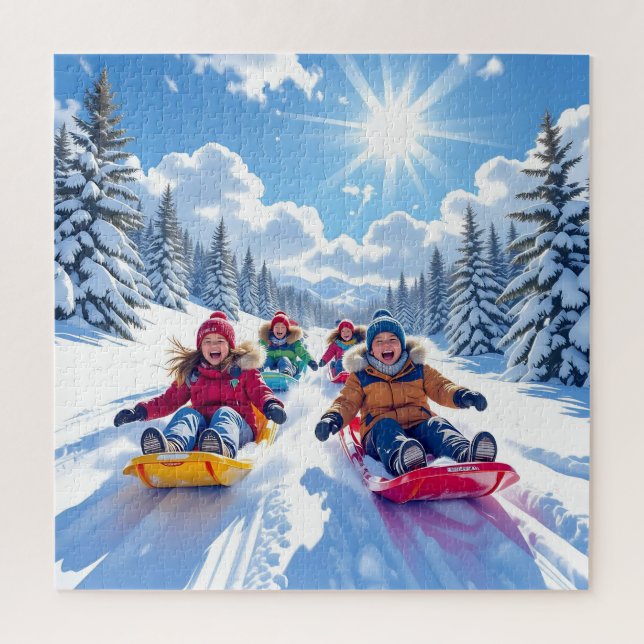 Kinder Glegendär Winterspass pur Puzzle (Vertikal)