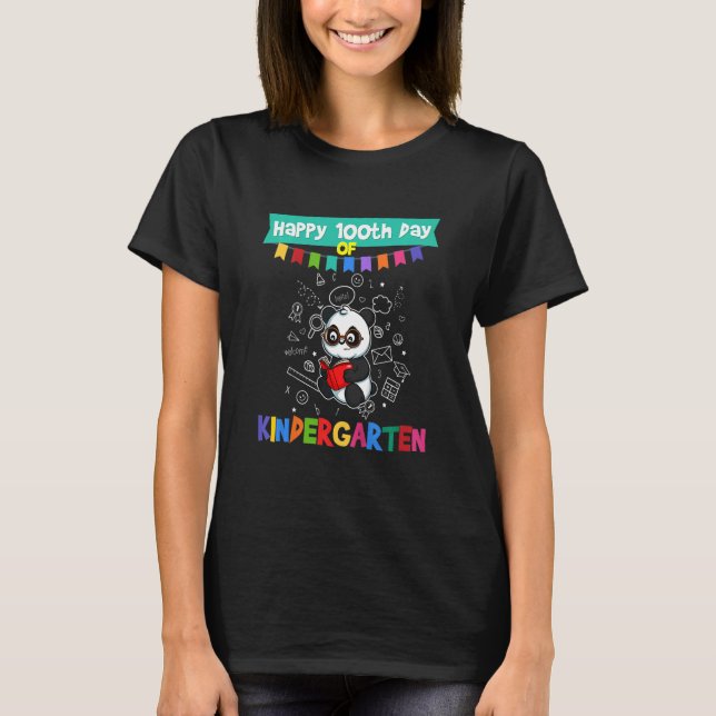 Kinder glücklich 100. Kindergartentag Gra T-Shirt (Vorderseite)
