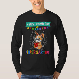 Kinder glücklich 100. Kindergartentag Gra T-Shirt