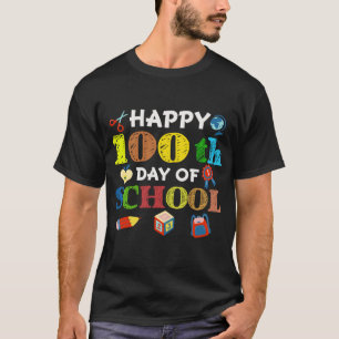 Kinder glücklich 100. Schullehrer T-Shirt