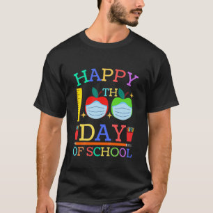 Kinder glücklich 100. Tag der Schule Apfel Gesicht T-Shirt