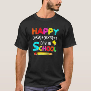 Kinder glücklich 100 Tage Schulmathematik Formel 1 T-Shirt