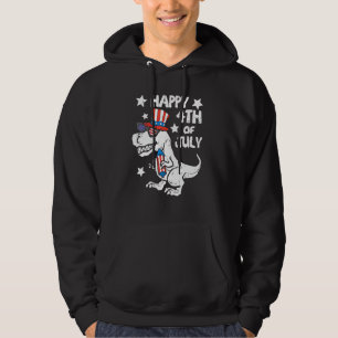 Kinder glücklich 4. Juli T-Rex Dino Dinosaurier Ba Hoodie