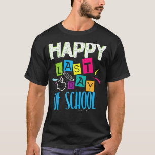 Kinder glücklich am letzten Tag der Schuljungen Mä T-Shirt