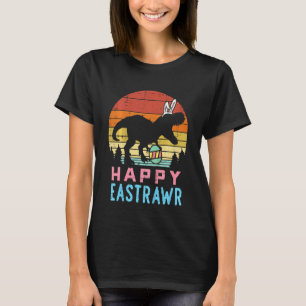 Kinder glücklich Eastrawr Trex Retro Osterfest Din T-Shirt