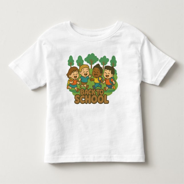 Kinder glücklich laufen kleinkind t-shirt (Vorderseite)