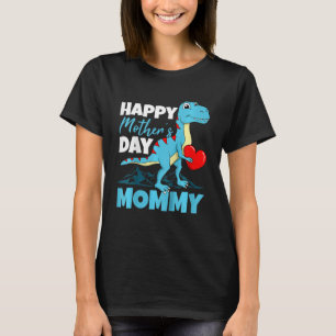 Kinder glücklich Muttertag Mami Dino Sohn für Mama T-Shirt