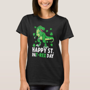 Kinder glücklich St PaT Rex Dinosaur St Patrick's T-Shirt