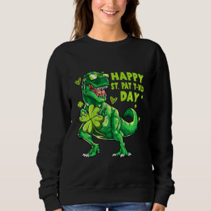 Kinder glücklich St Pat Trex Tag Dino St Patricks  Sweatshirt