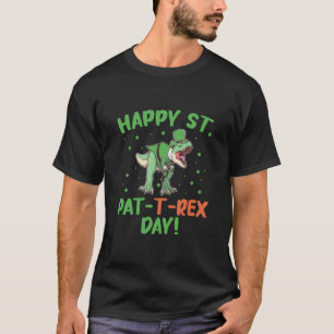 Kinder glücklich St Pat Trex Tag Dino St Patricks  T-Shirt