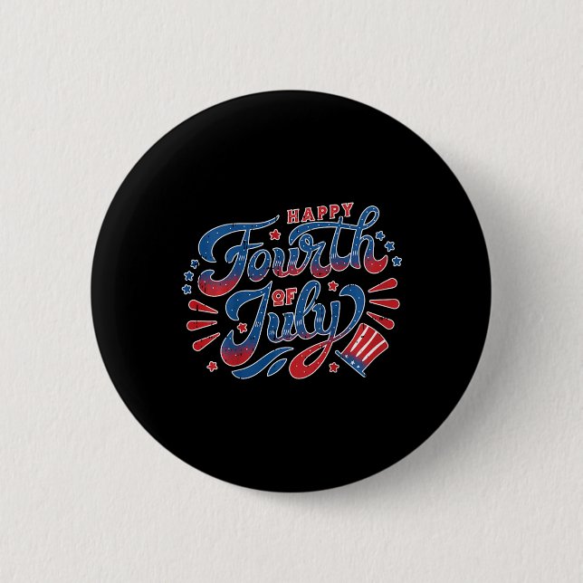 Kinder glücklicher Unabhängigkeitstag 4. Juli Kind Button (Vorderseite)