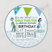 Kinder Golf Thema Geburtstagsparty Foto