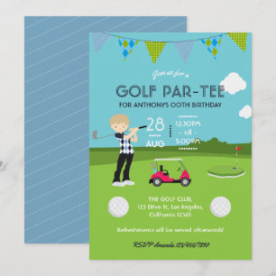 Kinder-Golf-Themen-Geburtstags-Einladung Einladung