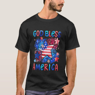 Kinder Gott segne Amerika Kinder Niedlicher amerik T-Shirt