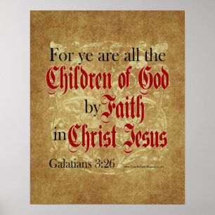 Kinder Gottes durch Glauben Poster
