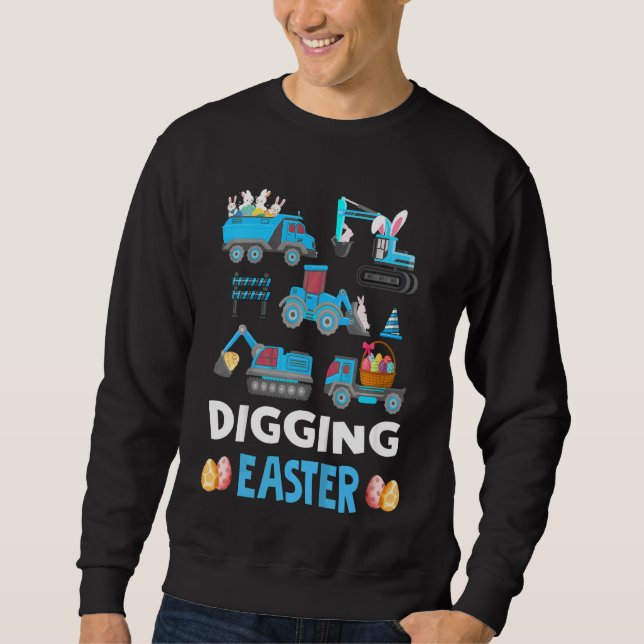 Kinder graben Ostersonnige Fahrbahn Ausgrabungsgra Sweatshirt (Vorderseite)
