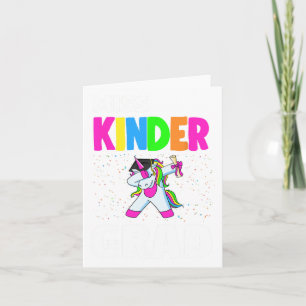 Kinder Grad Kindergarten Abschluss Unicorn Karte