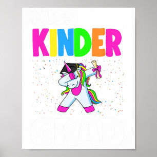 Kinder Grad Kindergarten Abschluss Unicorn Poster