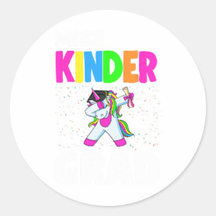 Kinder Grad Kindergarten Abschluss Unicorn Runder Aufkleber