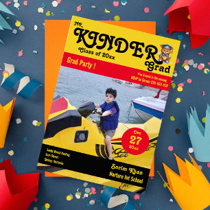 Kinder grad niedlich bear Foto Magazine Cover Einladung