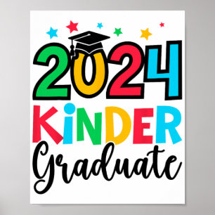 Kinder Graduate Kindergarten 2024 Abschluss Gesche Poster