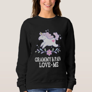 Kinder Grammy und Papa Liebe Me Enkelin Unicorn Sweatshirt