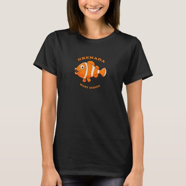 Kinder Grenada Westindische Clownfisch Ferien T-Shirt (Vorderseite)