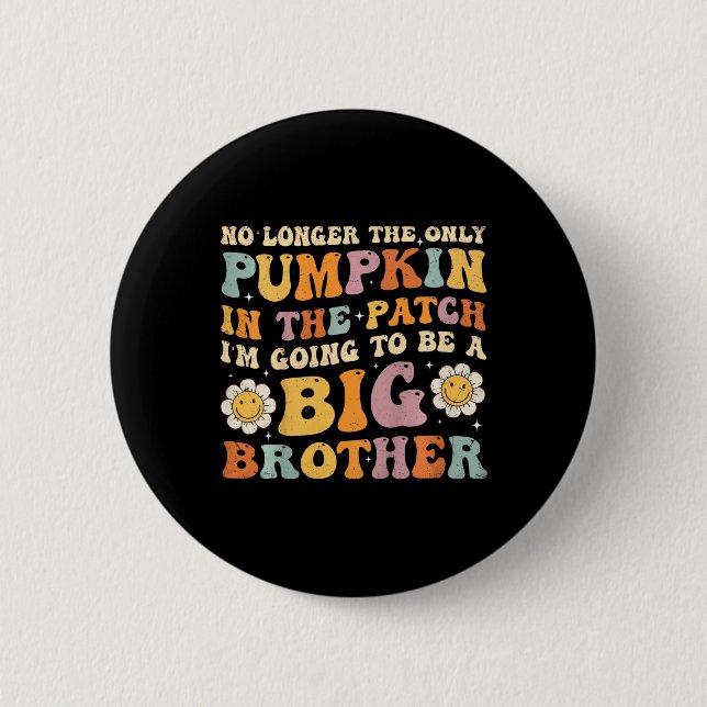 Kinder Groovy Big Brother Fall Schwangerschaft Ank Button (Vorderseite)