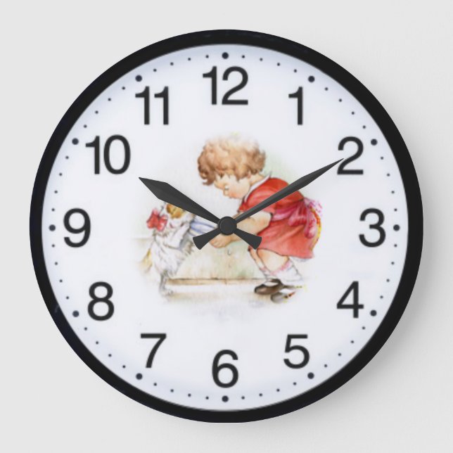 Kinder Große Wanduhr (Vorderseite)