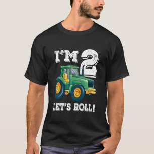 Kinder Grüner Bauernhof 2. Geburtstag Party 2 Jahr T-Shirt