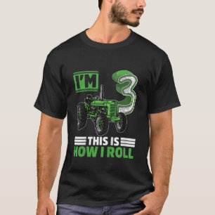 Kinder Grüner Bauernhof 3. Geburtstag Party 3 Jahr T-Shirt