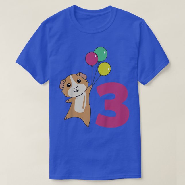Kinder Guinea Schweinefleisch dritter Geburtstag B T-Shirt (Design vorne)