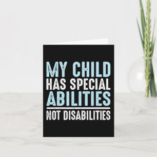 Kinder haben besondere Fähigkeiten, nicht Behinder Karte