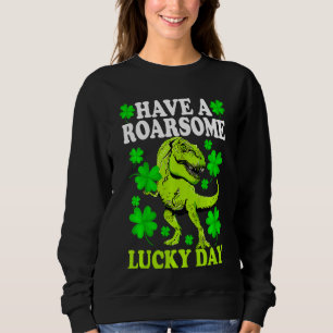 Kinder haben einen schönen Glückstag Dino St Paddy Sweatshirt