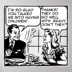 Kinder haben Gewitter Retrodruckposter-Zeichen Poster