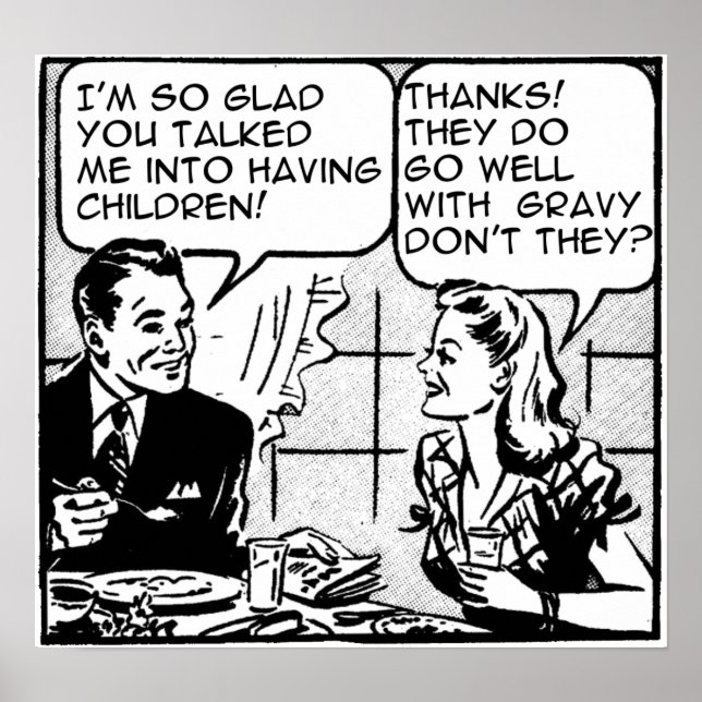 Kinder haben Gewitter Retrodruckposter-Zeichen Poster (Vorne)