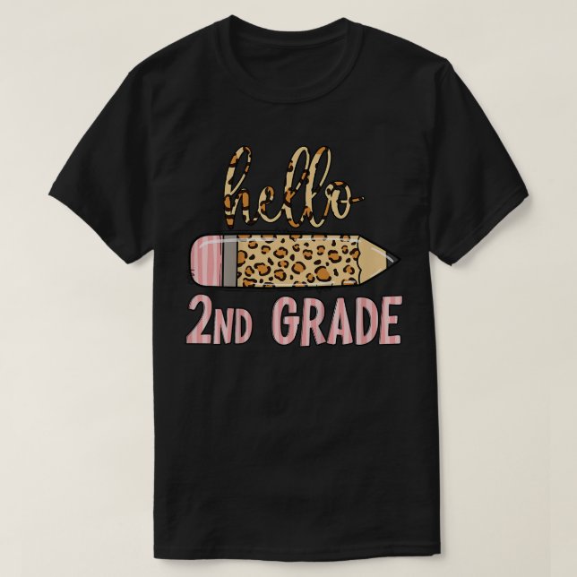 Kinder Hallo 2. Klasse hier komme ich Pencil zurüc T-Shirt (Design vorne)
