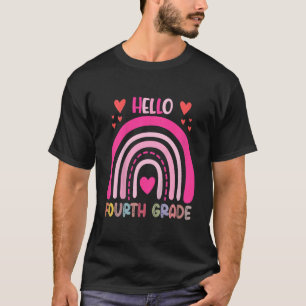 Kinder Hallo 4. Klasse Rainbow Lehrer Kinder zurüc T-Shirt