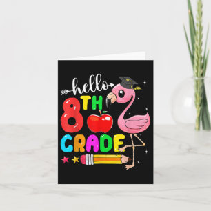 Kinder Hallo 8 Grad Flamingo Zurück zur Schule ers Karte