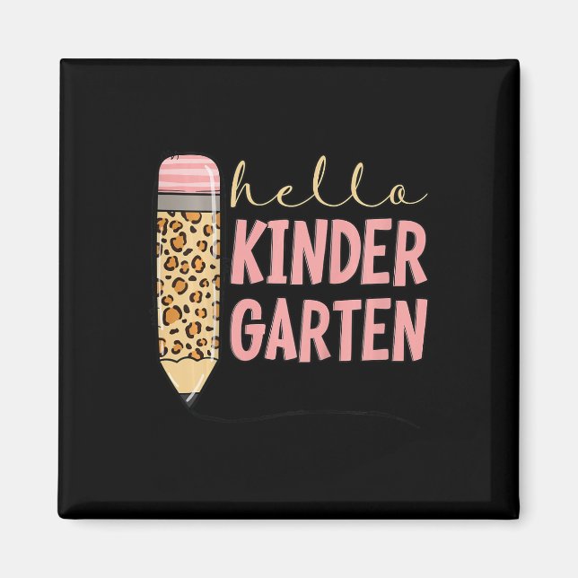 Kinder Hallo Kindergarten 1. Tag Kindergarten Pe Magnet (Vorne)