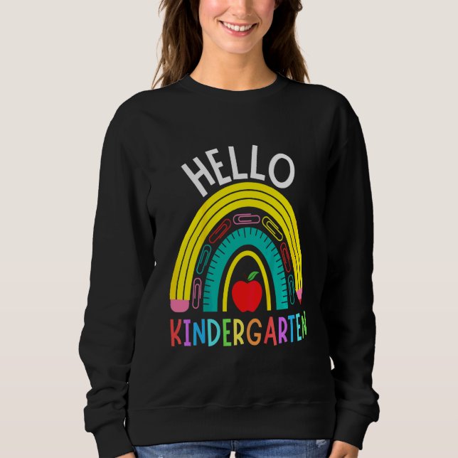 Kinder Hallo Kindergarten Coole Formen Regenbogen  Sweatshirt (Vorderseite)