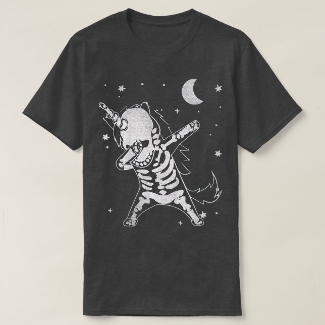 Kinder Halloween Boys Funny Dabbing Skelett Beängs T-Shirt (Design vorne)