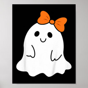 Kinder Halloween-Geist mit einem Bow Girls Hall Poster