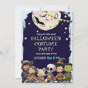 Kinder-Halloween-Kostüm-Party   Cute Spooky Fun Einladung